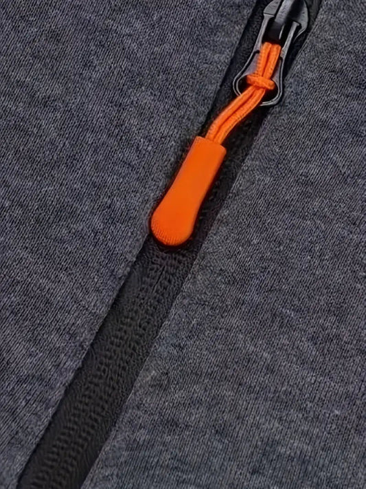 Lands Mode Herren Hoodie mit Front-Reißverschluss - Fleecegefüttert - Lässige Passform