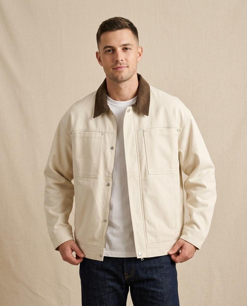Lands Mode - Aegad | Geknöpfte Canvas Jacke Herren