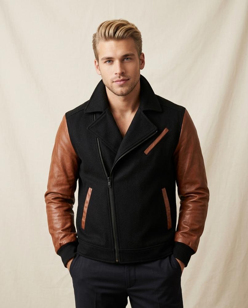 Lands Mode - Aegim | Asymmetrisch Kombiniert Jacke Herren