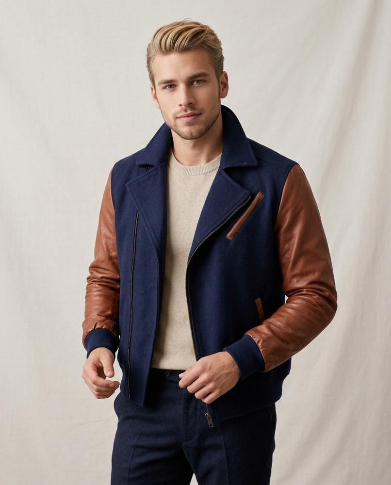 Lands Mode - Aegim | Asymmetrisch Kombiniert Jacke Herren