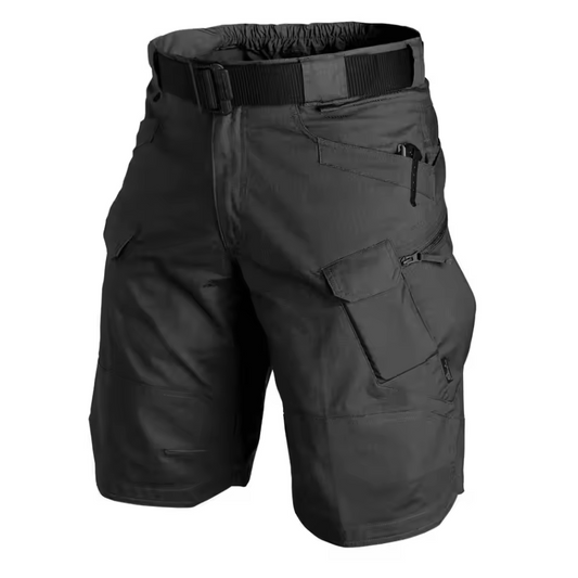 Lands Mode Herren Cargoshorts - Gerader Schnitt mit Gürtel & Multi-Taschen - Robust & Funktional